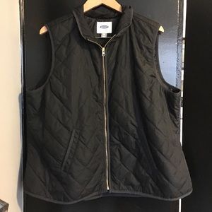Old Navy Black Zip Up Vest
